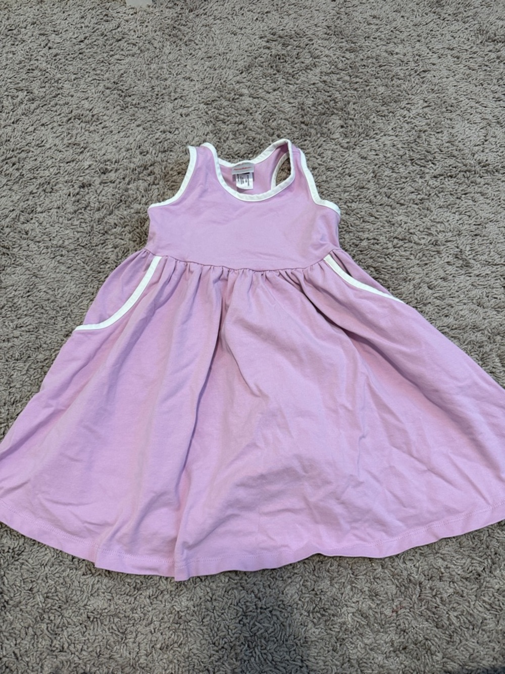 Hanna Andersson Purple White Piping Play Dress